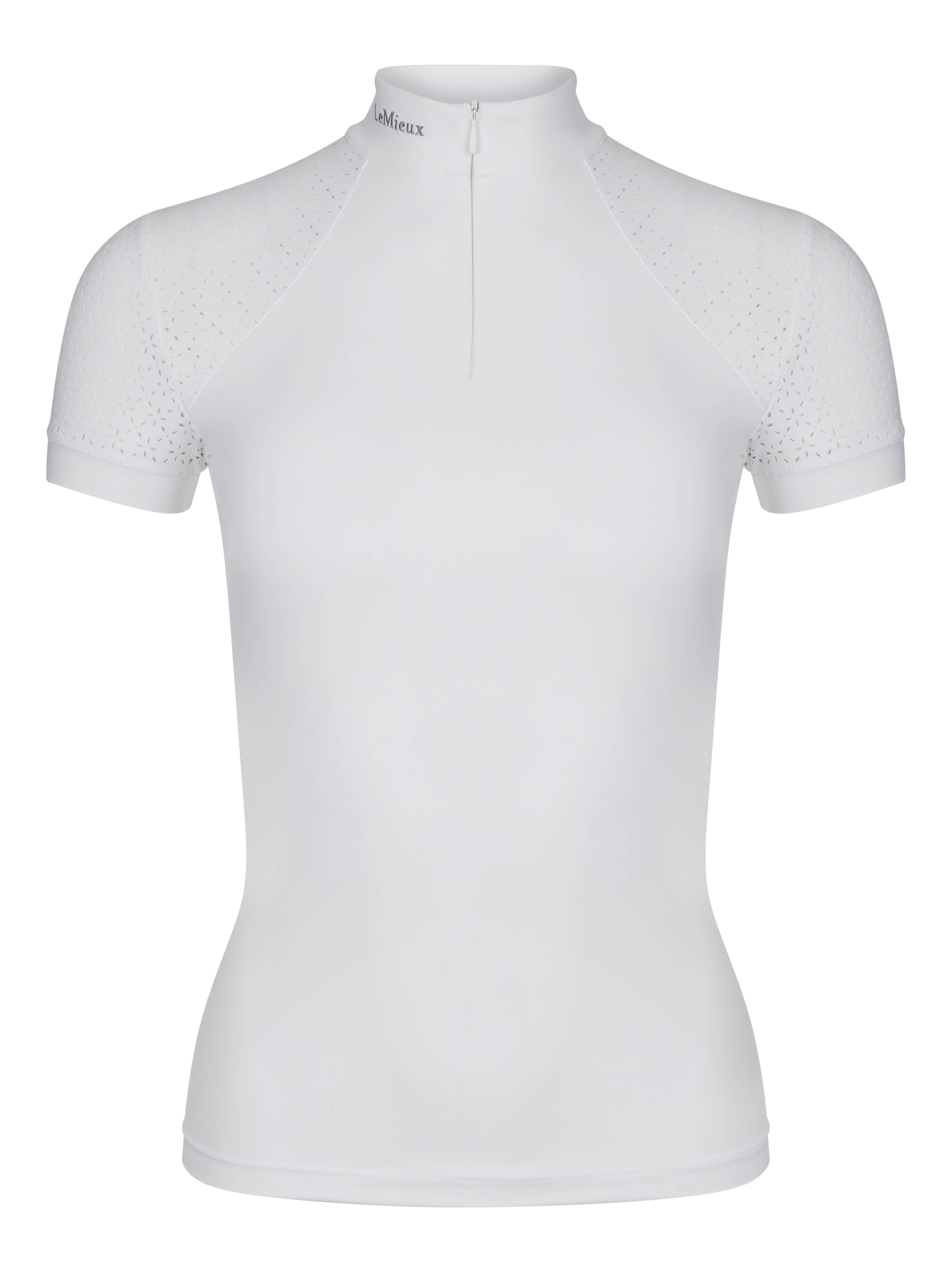 LeMieux Kurzarm Turniershirt Olivia Show Shirt Short Sleeve white