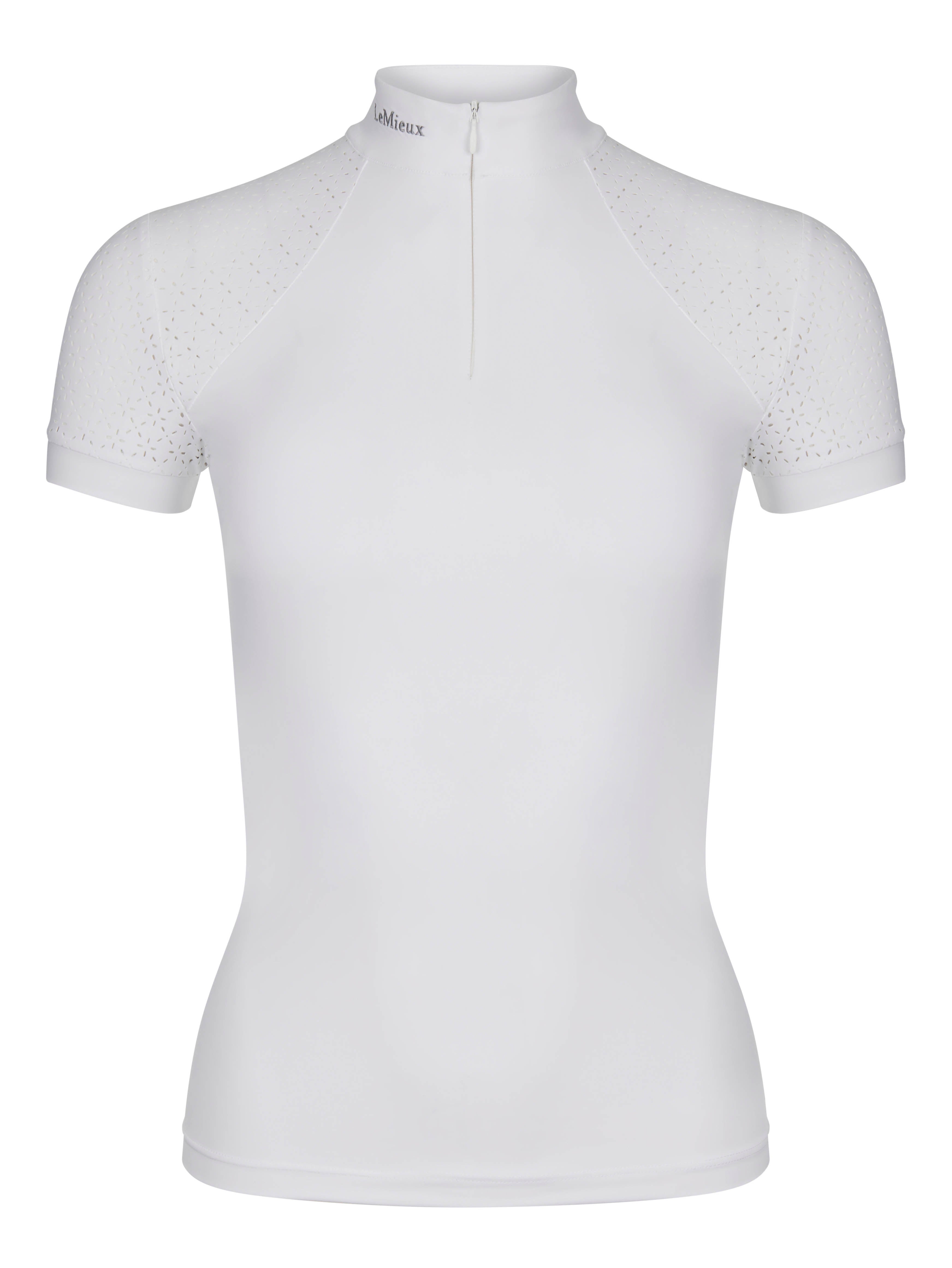 LeMieux Kurzarm Turniershirt Olivia Show Shirt Short Sleeve white