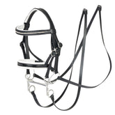 LeMieux Hobby Horse Dressurkandare schwarz Lack weiß unterlegt