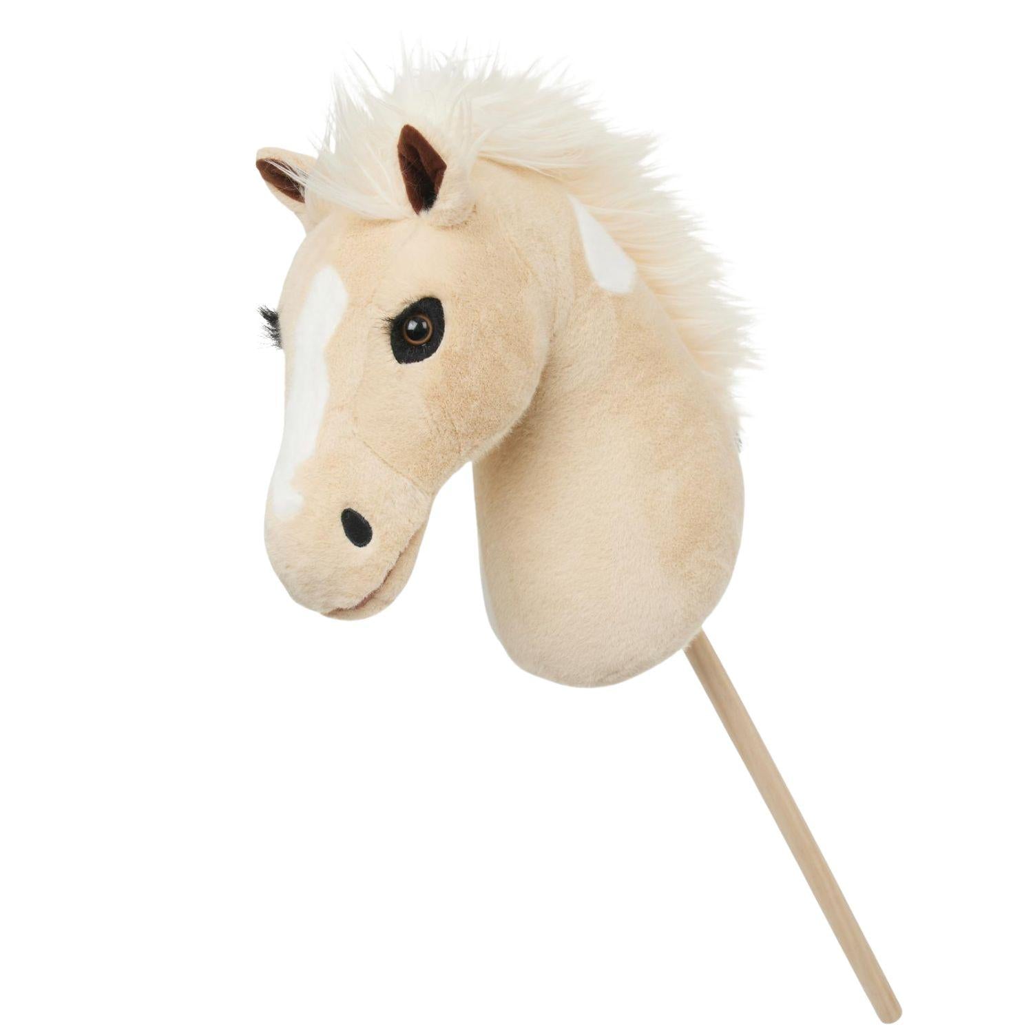 LeMieux Steckenpferd Hobby Horse Lemon Palomino Schecke mit kurzer Mähne. Die Hobby Horse Stute Lemon steht für Liebe zu Pferden und der besonderen Beziehung von Pferden zu Menschen. Die schwarz umrandeten bernsteinfarbenen Augen geben dem Hobby Horse ein realistisches Aussehen und einen Charakter.