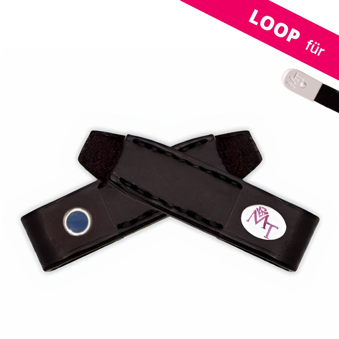 Stübben MagicTack Loop magnetische Lederschlaufen ebony