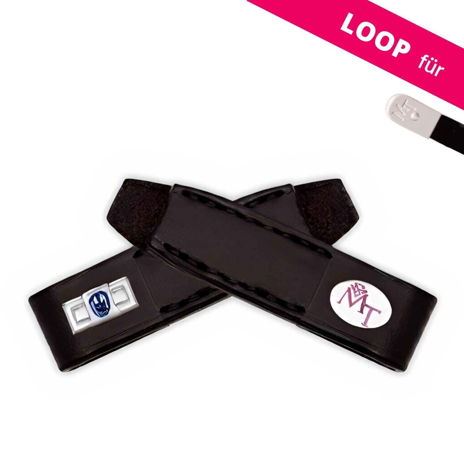Stübben MagicTack Loop magnetische Lederschlaufen ebony