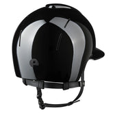 KEP Smart Nova Metal Polish Reithelm Schwarz, Star Glitzer Schwarz und Polo-Visier – Seitenansicht