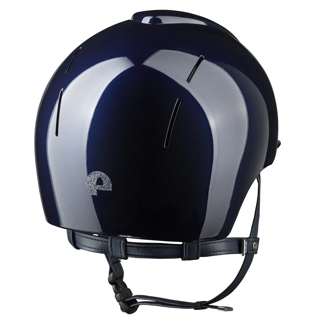 KEP Reithelm Smart Nova Metal Polish Blau, Star Glitzer Silber – Rückansicht