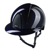 KEP Reithelm Smart Nova Metal Polish Blau, Star Glitzer Blau, Polo-Visier – Seitenansicht