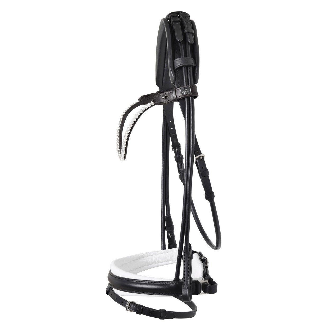 SD Design Bridle Rapsody black round stitched white lined