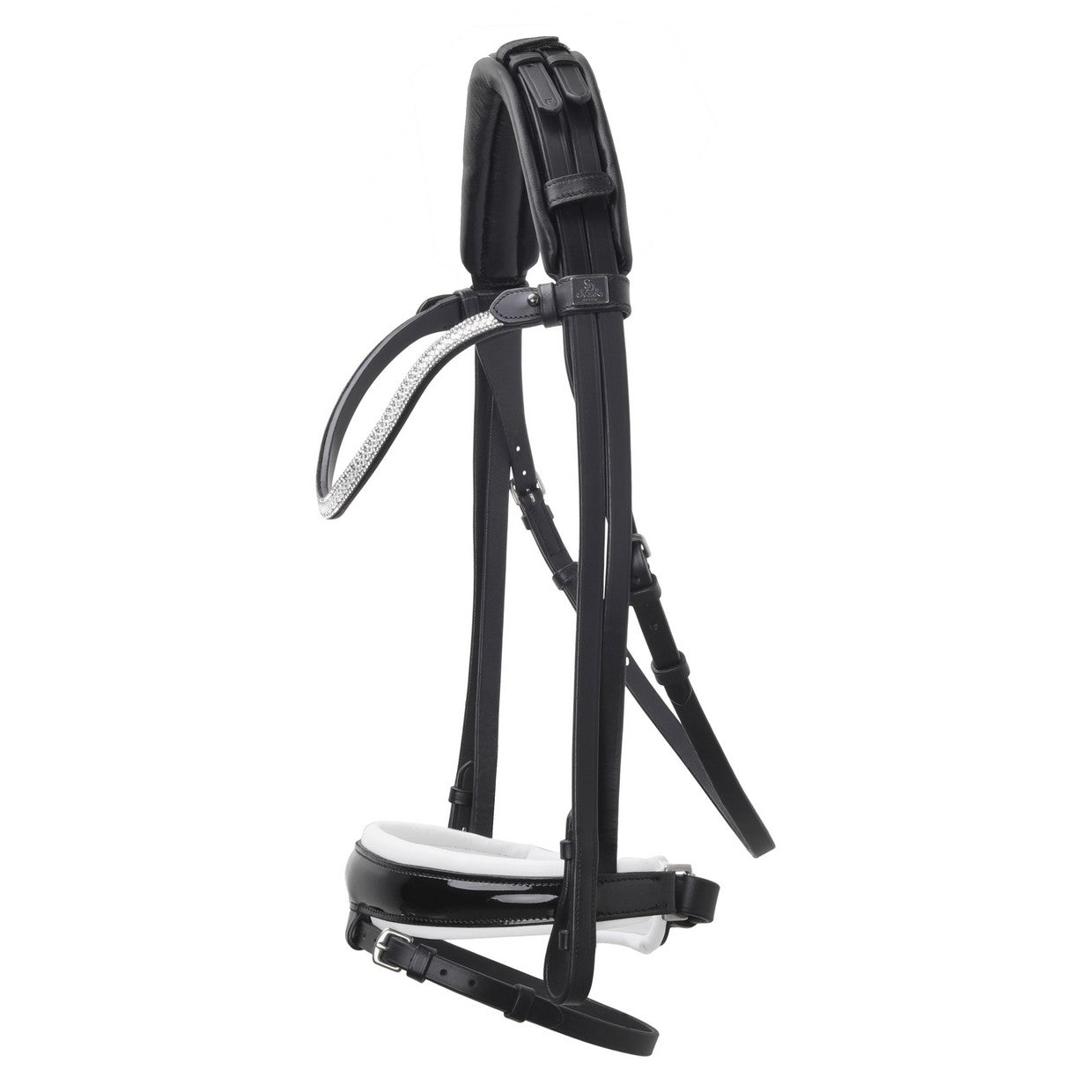 SD Design Bridle Cornetto black lacquer with white lining