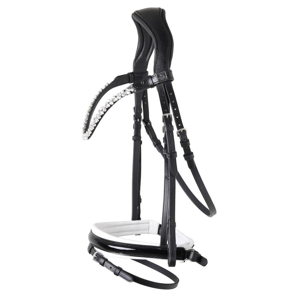 SD Design Bridle Romanov black lacquer white lined