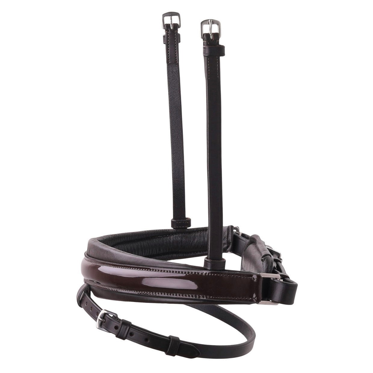 SD Design noseband Swedish combined patent brown