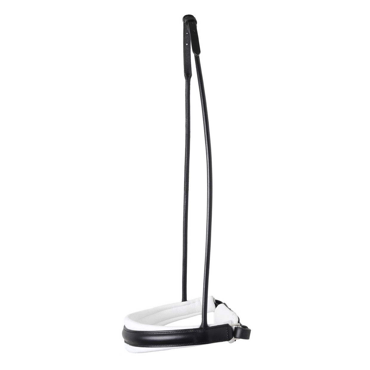 SD Design curb bit Swedish combined black round stitched white lined