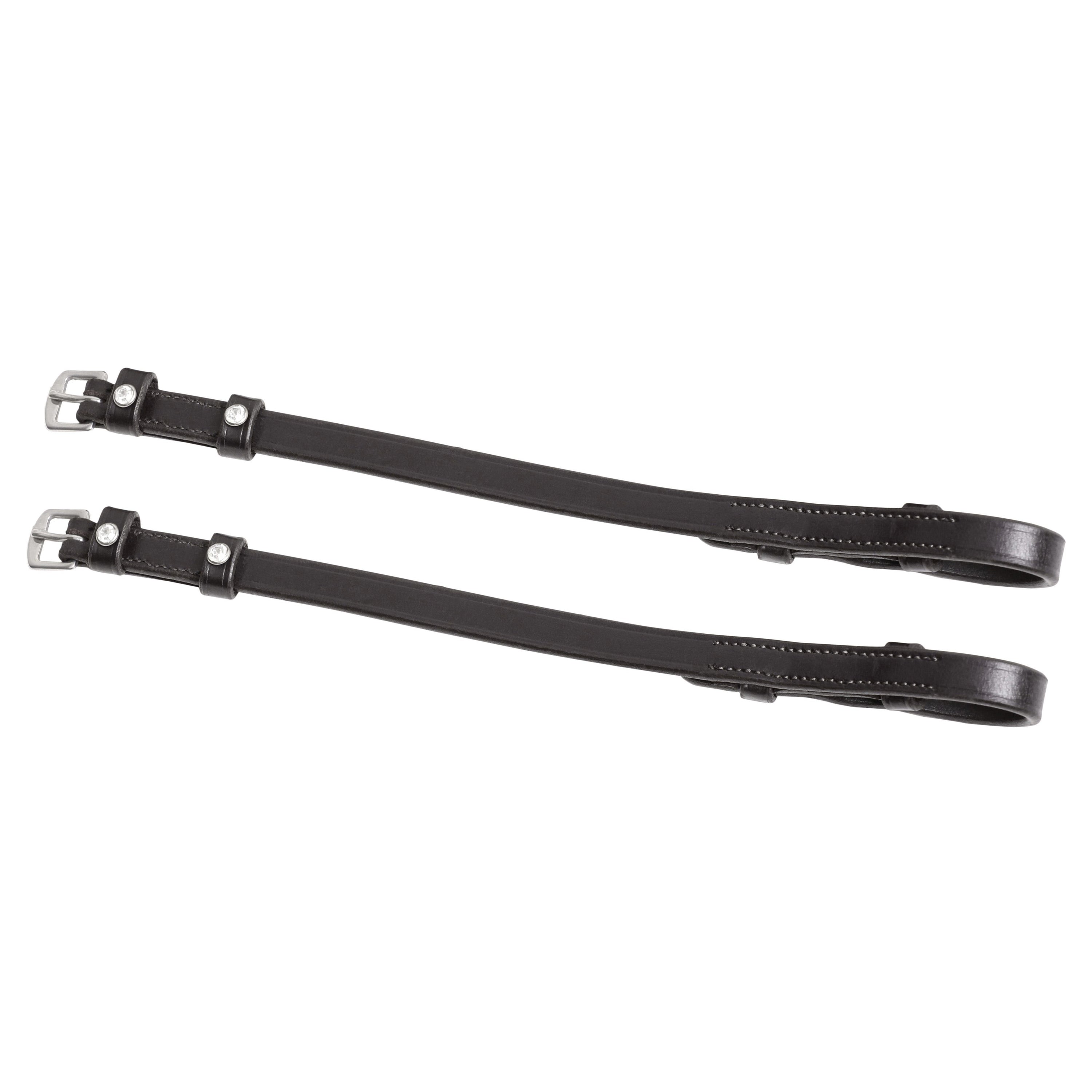 SD Design cheek pieces black with 2 crystal stones