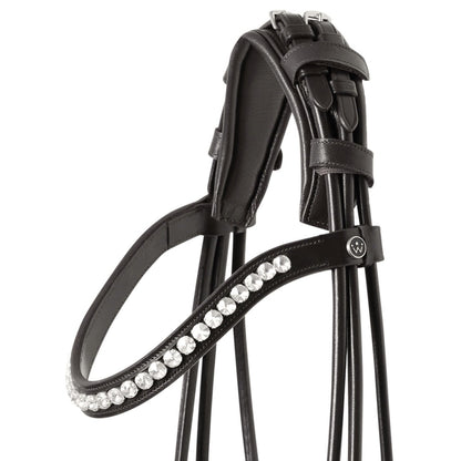 SD Design Trense Mystery rundgenäht schwarzer Glitzerlack schwarz unterlegt