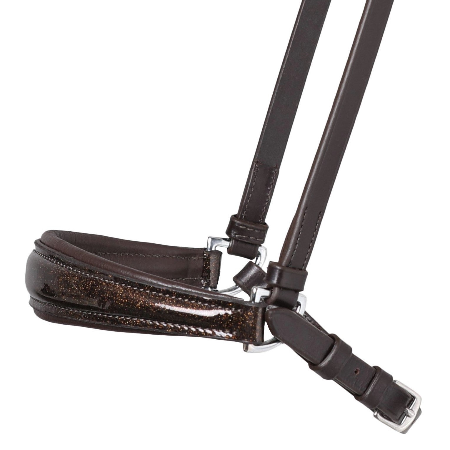 SD Design Noseband Mystery Hanoverian with brown glitter varnish brown
