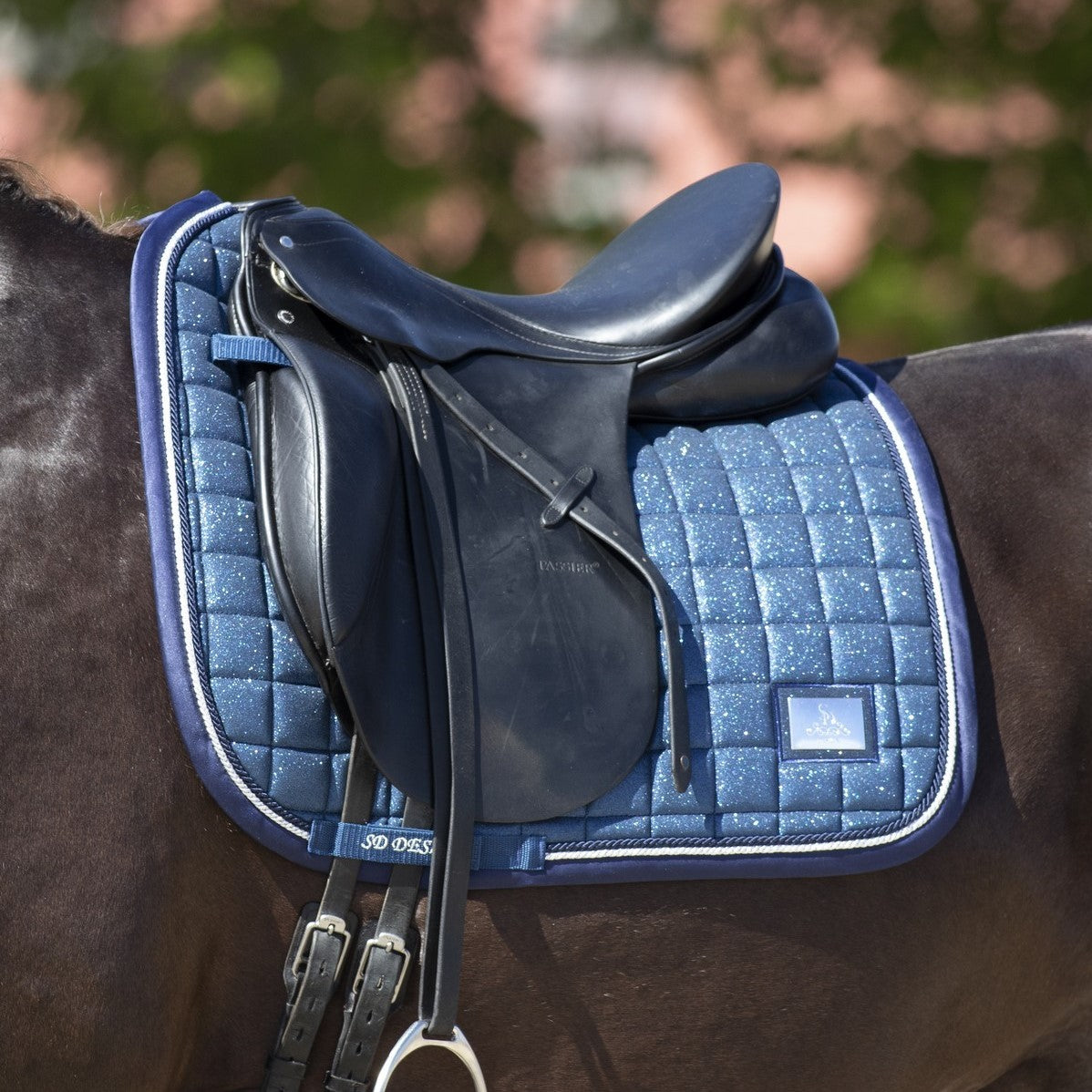 SD Design saddle pad Hollywood Glamorous blueberry twinkles