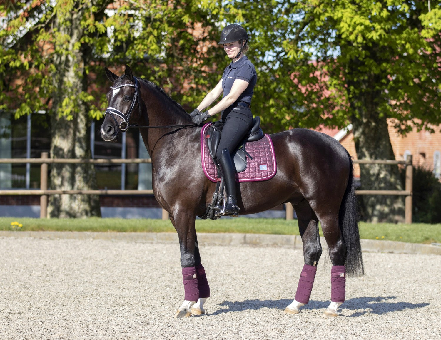 SD Design saddle pad Hollywood Glamorous raspberry shimmer