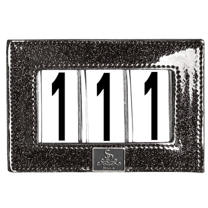 SD Design Startnummernhalter Mystery mit Glitzerlack schwarz