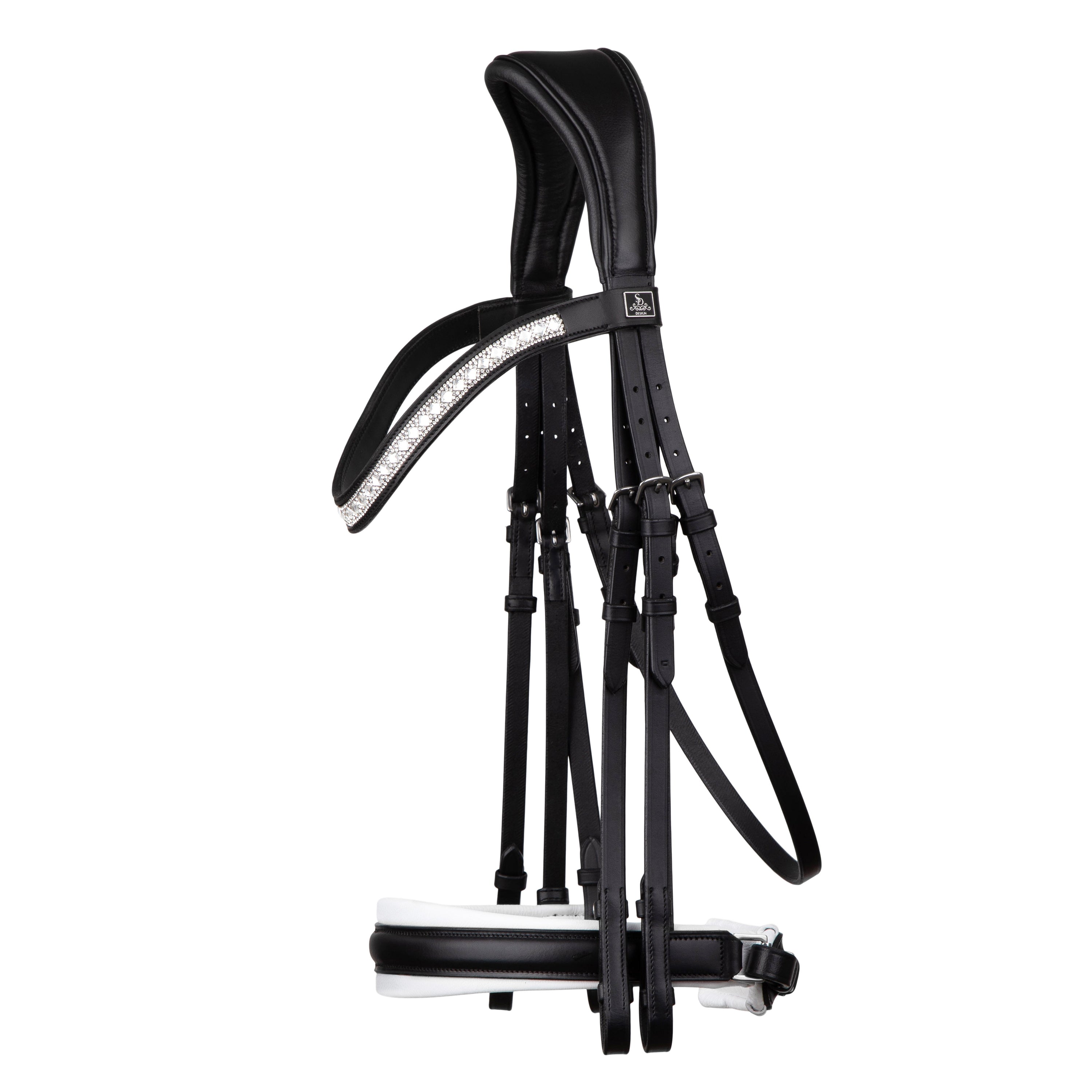 SD Design curb bit Silvano black and white lined