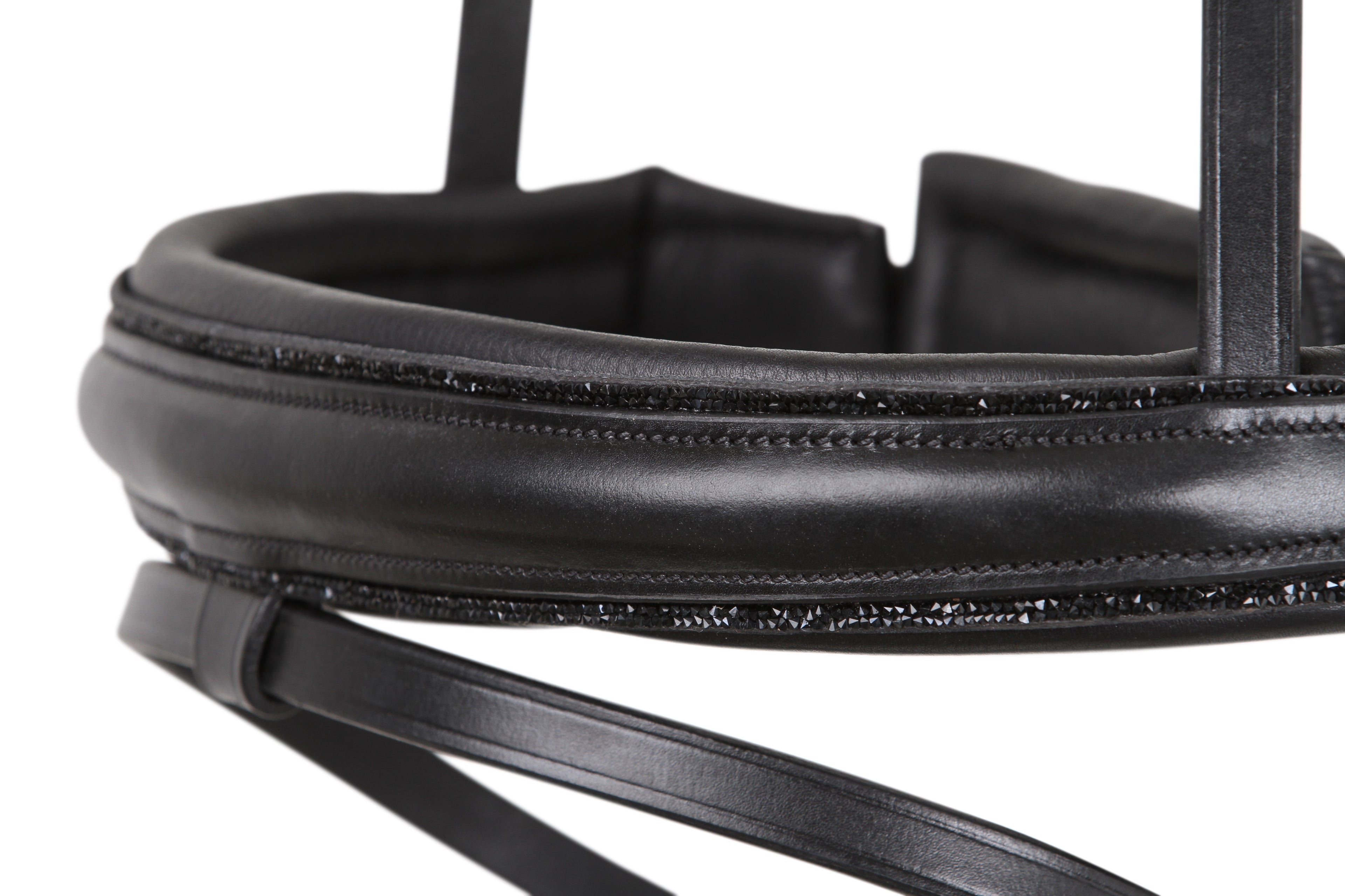 SD Design Reithalfter schwedisch kombiniert schwarz mit jet crystal rocks Zierkeder
