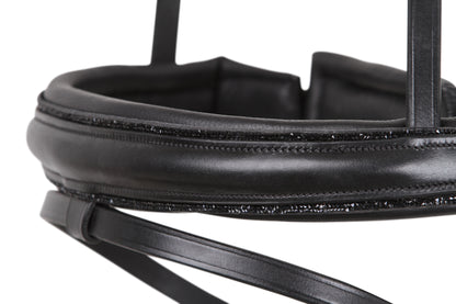 SD Design Reithalfter schwedisch kombiniert schwarz mit jet crystal rocks Zierkeder