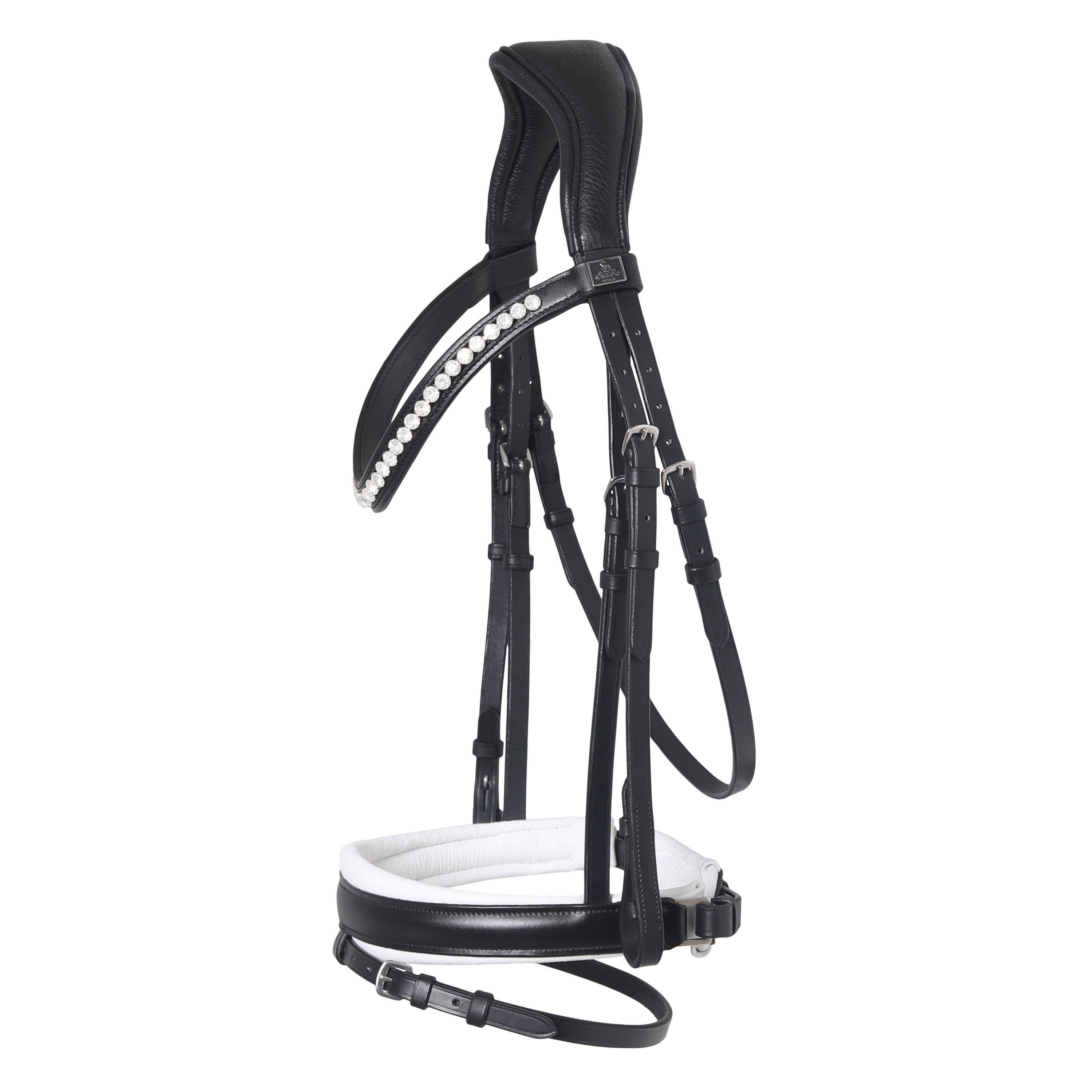 SD Design Bridle Bella Rose black and white lined