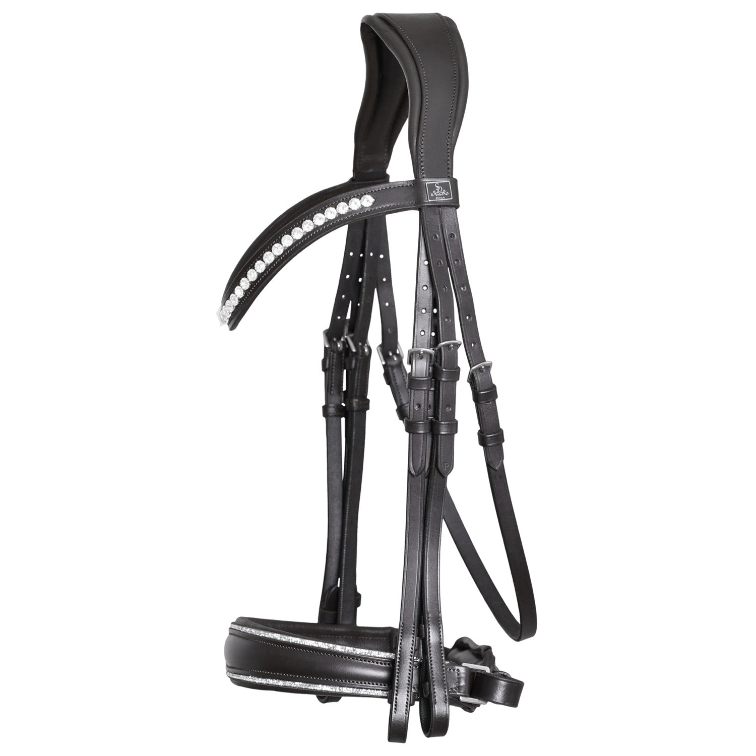 SD Design Kandare Celebrity schwarz mit crystal rocks Zierkeder