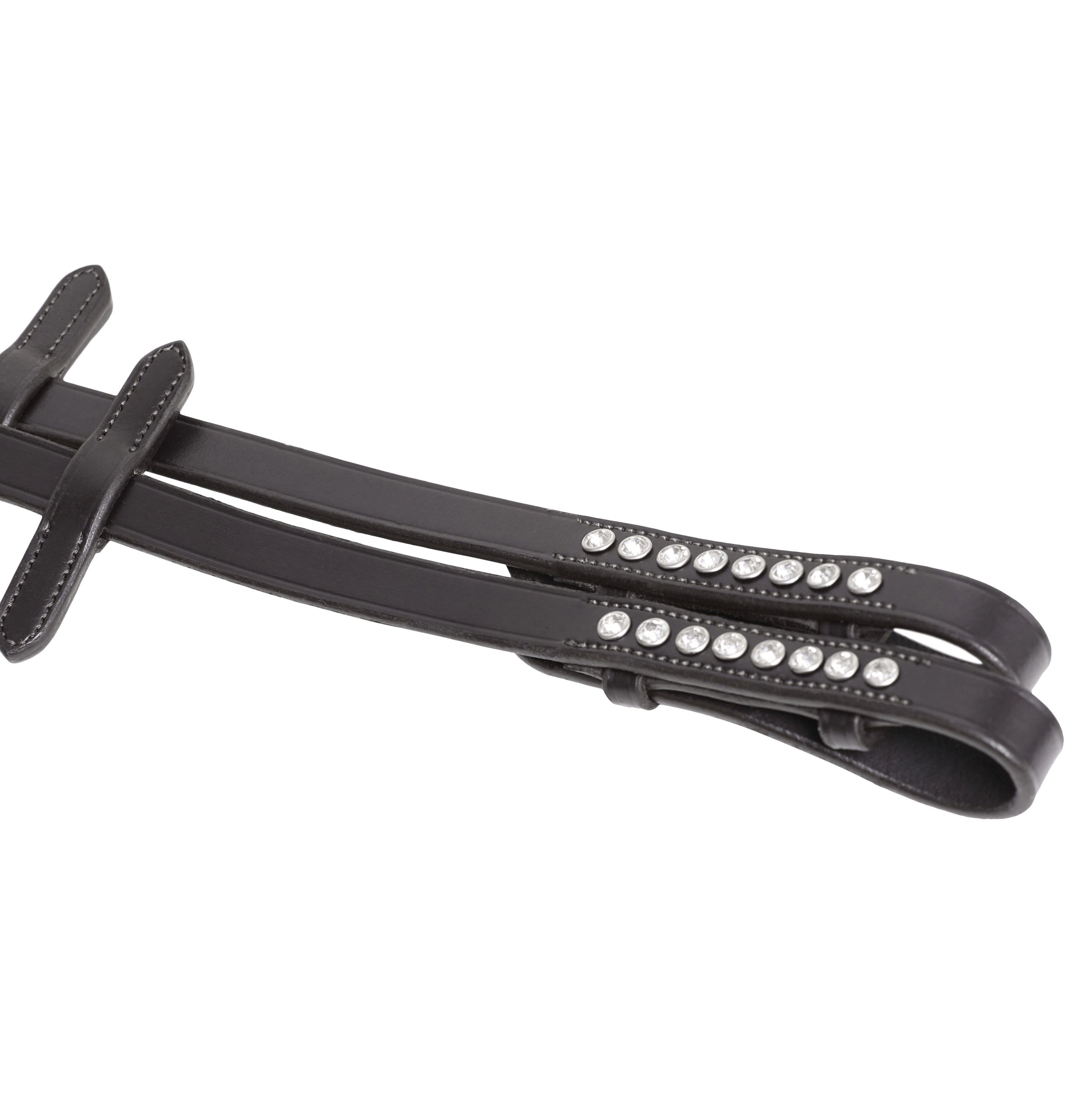 SD Design reins Supergrip with 5 black bars and crystal stones in crystal