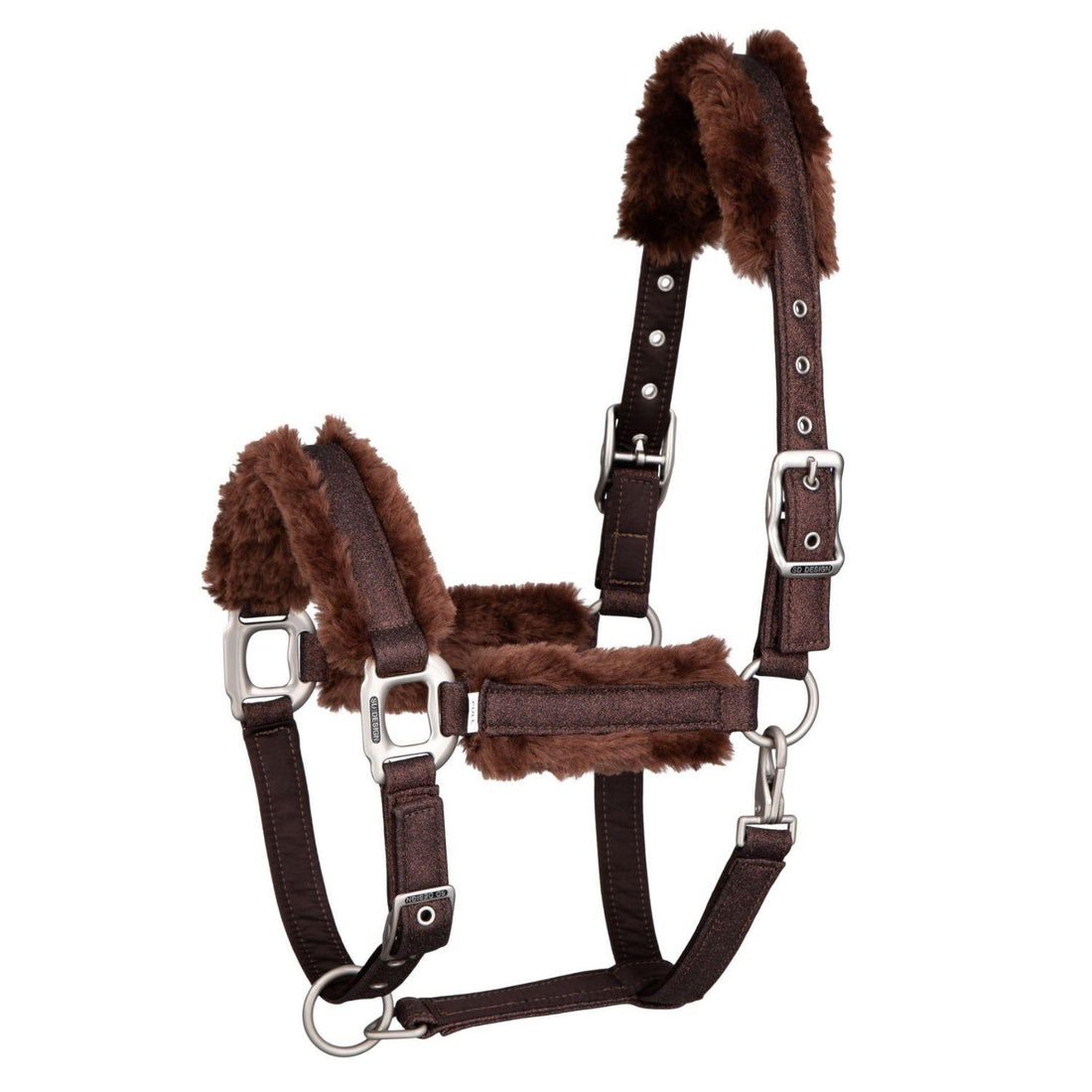 SD Design Halfter Hollywood Glamorous Faux Fur dazzling chocolate