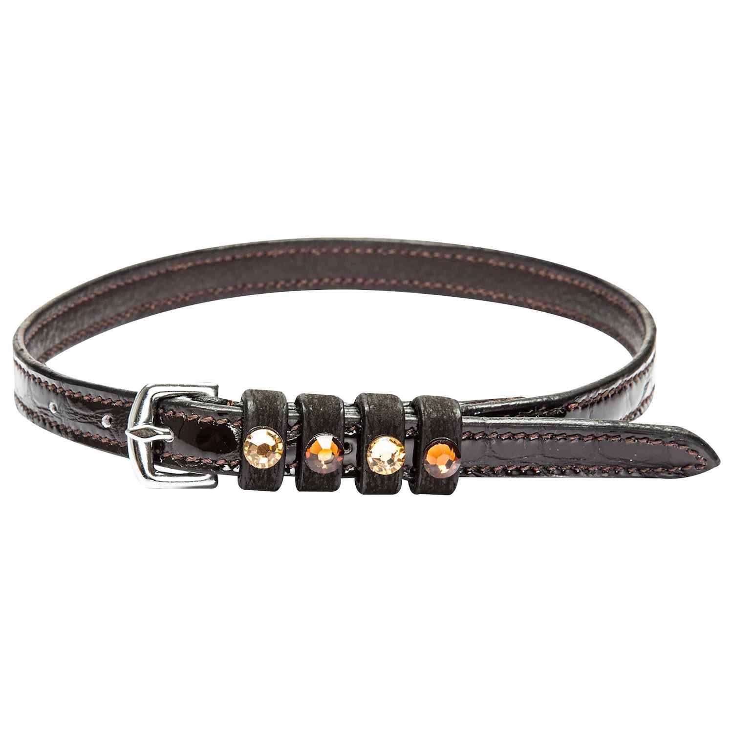 Imperial Riding spur straps IRH Pardouz lacquer brown brown croco
