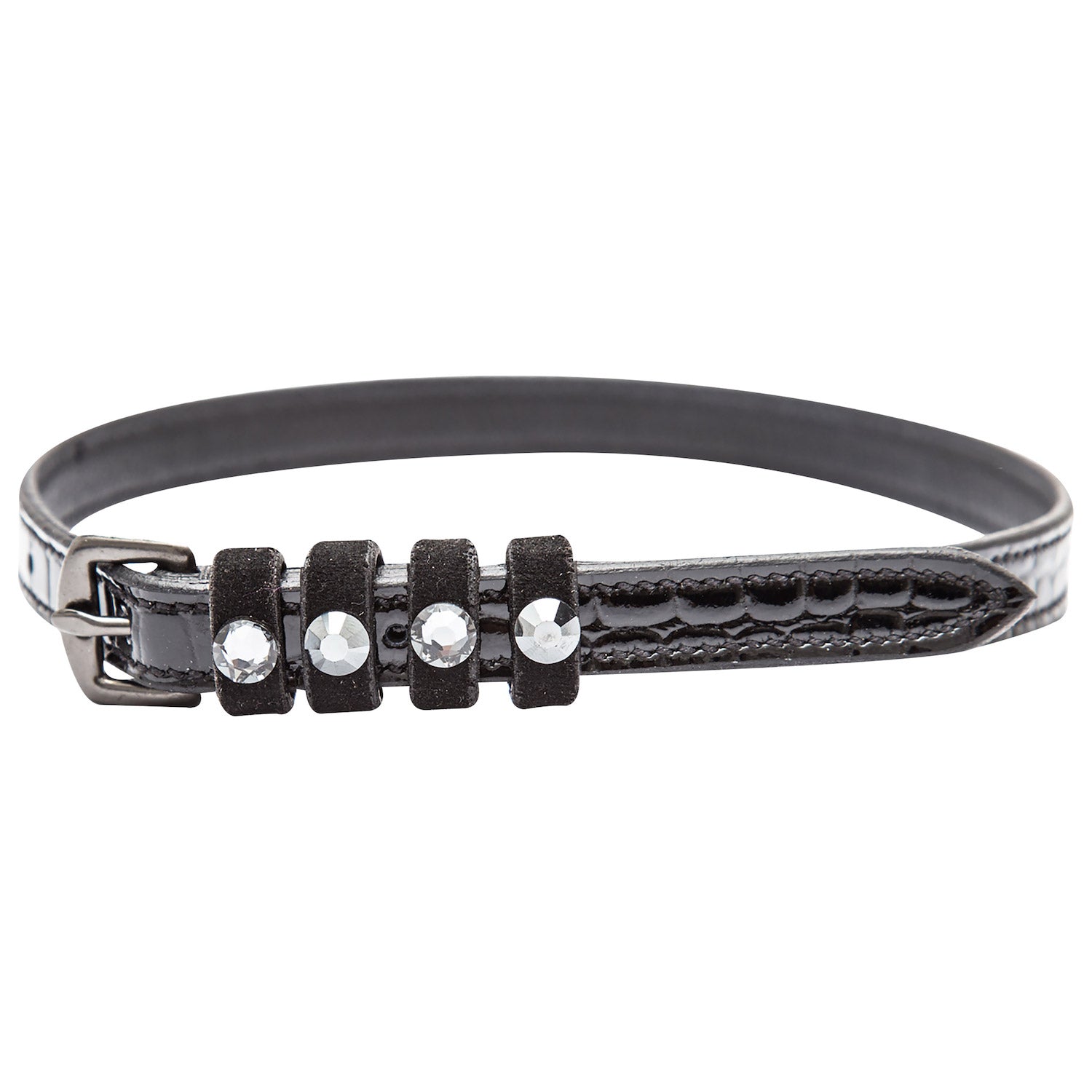 Imperial Riding spur straps IRH Pardouz lacquer black black croco