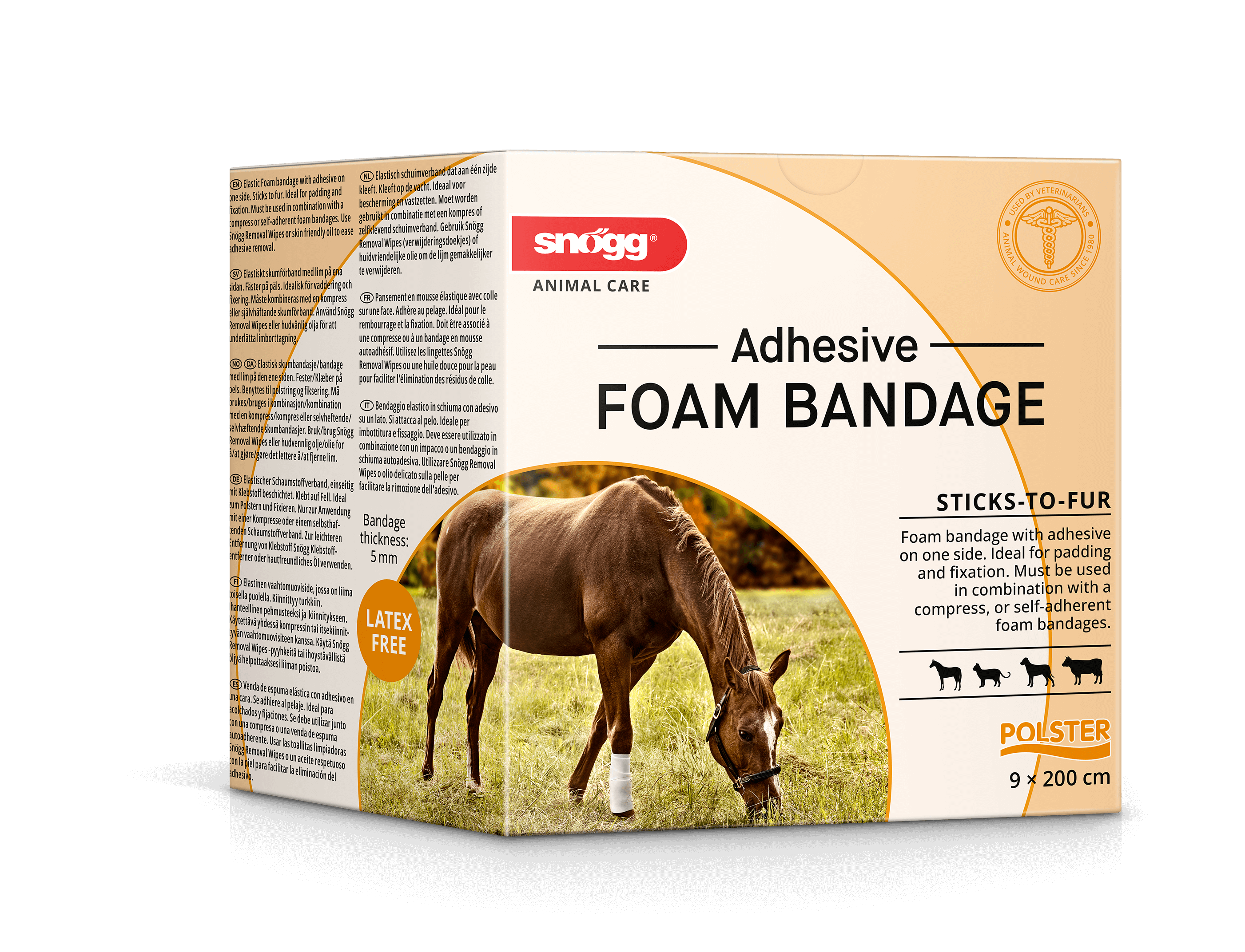 Snögg Animal Care Animal Polster Adhesive Foam Bandage selbstklebend 9 x 200 cm