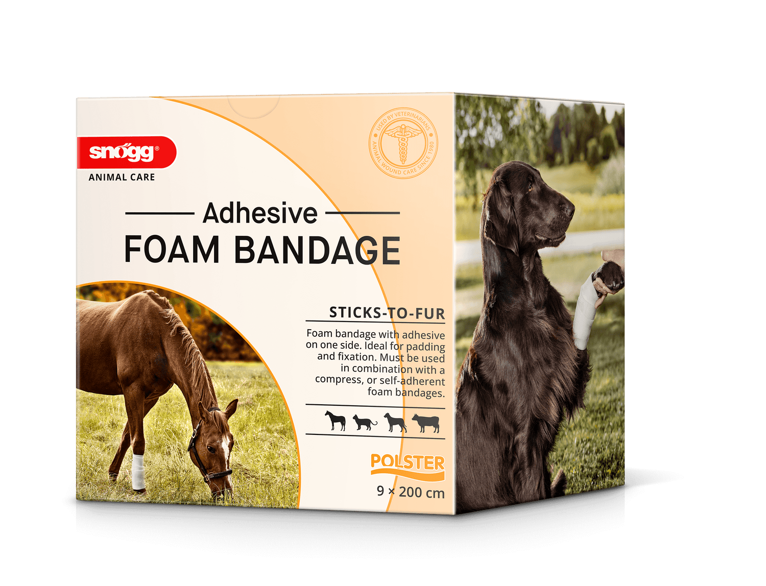 Snögg Animal Care Animal Polster Adhesive Foam Bandage selbstklebend 9 x 200 cm