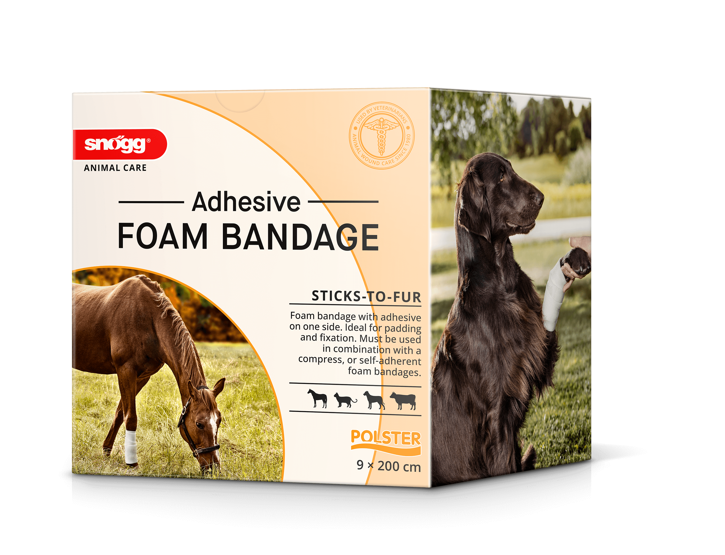 Snögg Animal Care Animal Polster Adhesive Foam Bandage selbstklebend 9 x 200 cm