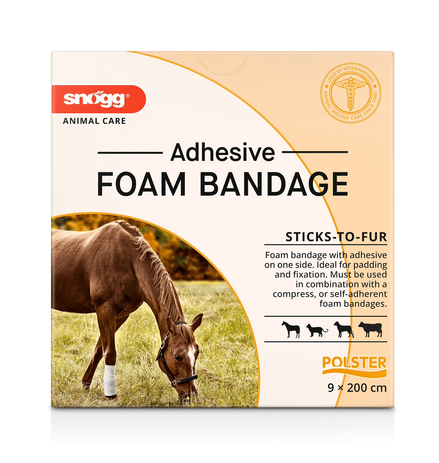 Snögg Animal Care Animal Polster Adhesive Foam Bandage selbstklebend 9 x 200 cm