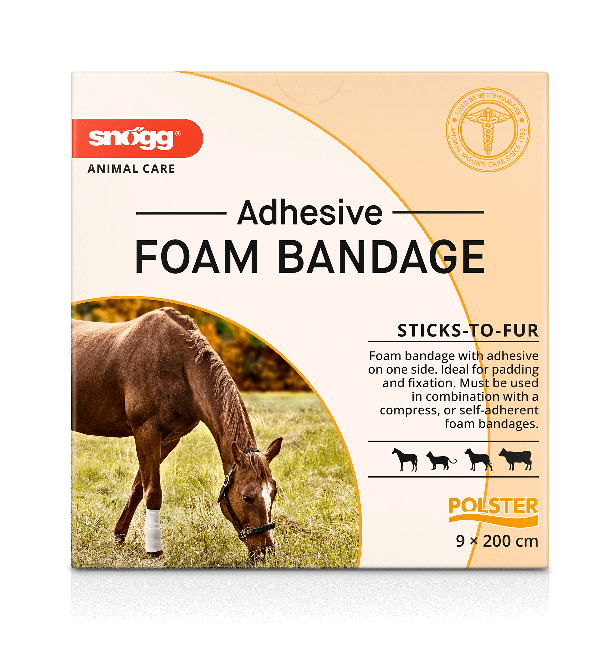 Snögg Animal Care Animal Polster Adhesive Foam Bandage selbstklebend 9 x 200 cm