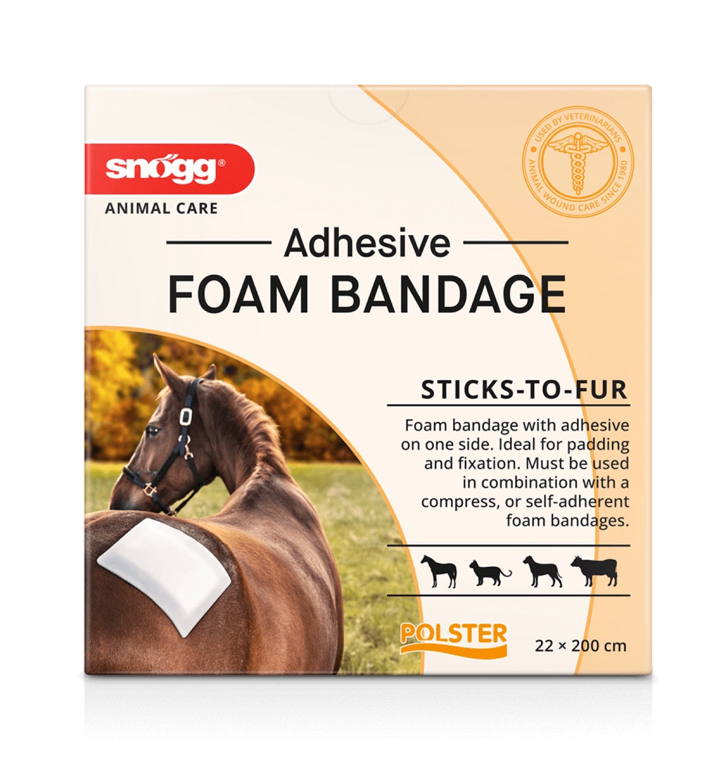 Snögg Animal Care Animal Polster Adhesive Foam Bandage selbstklebend 22 x 200 cm