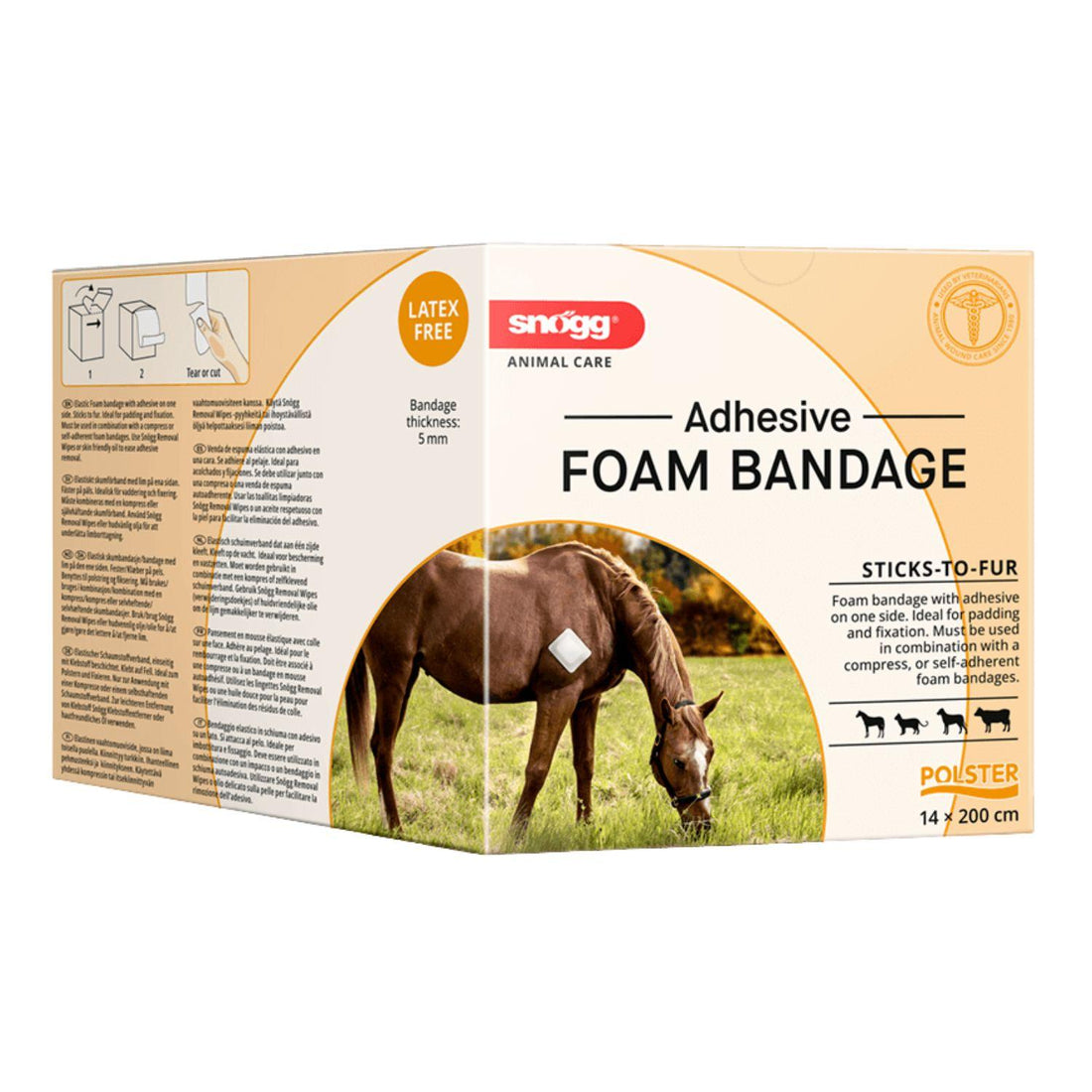 Snögg Animal Care Animal Polster Adhesive Foam Bandage selbstklebend 14 x 200 cm