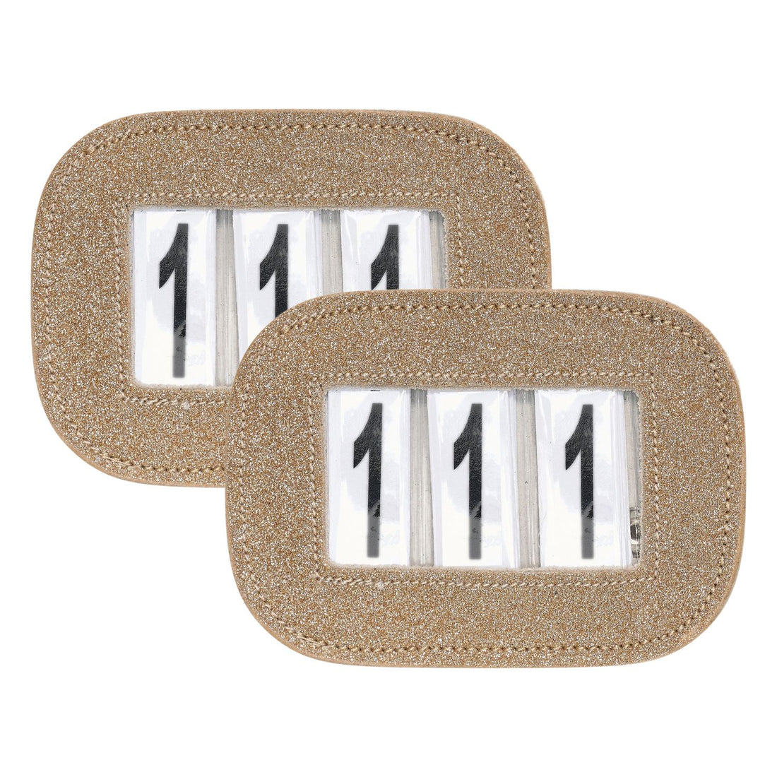 Imperial Riding Startnummernhalter IRHGlitter square 2er Set mit Glitzer gold