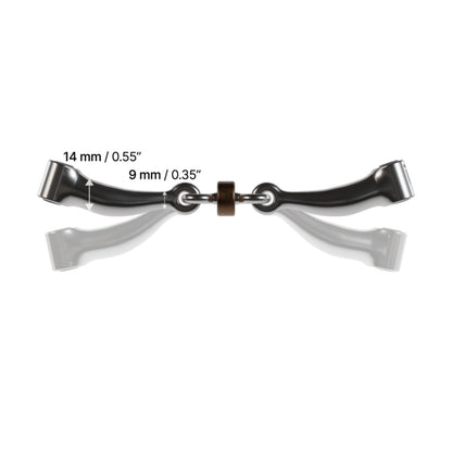 Winderen Bits System doppelt gebrochenes Gebiss mit Rolle Titan