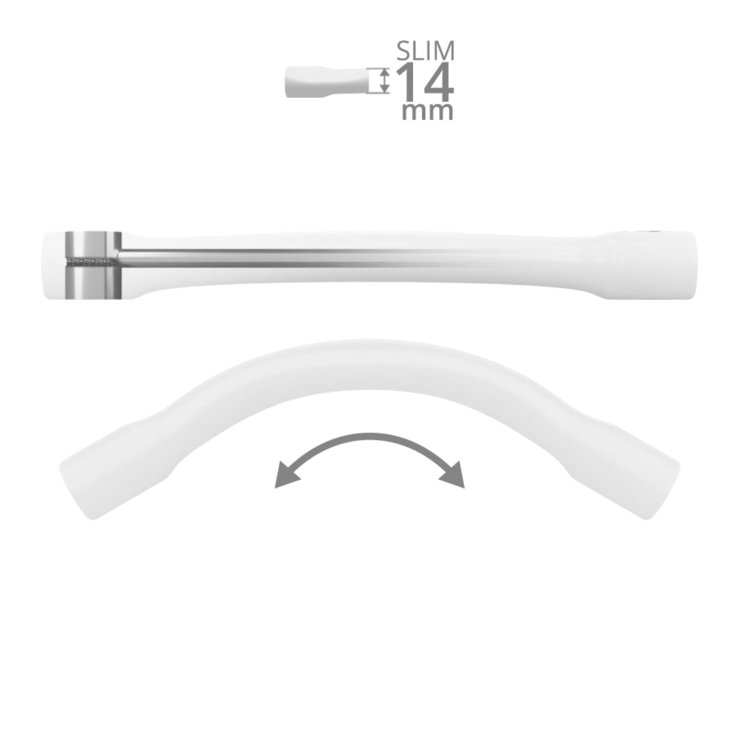 Winderen Gel Bits System Flexi Stangenmundstück Slim weiß