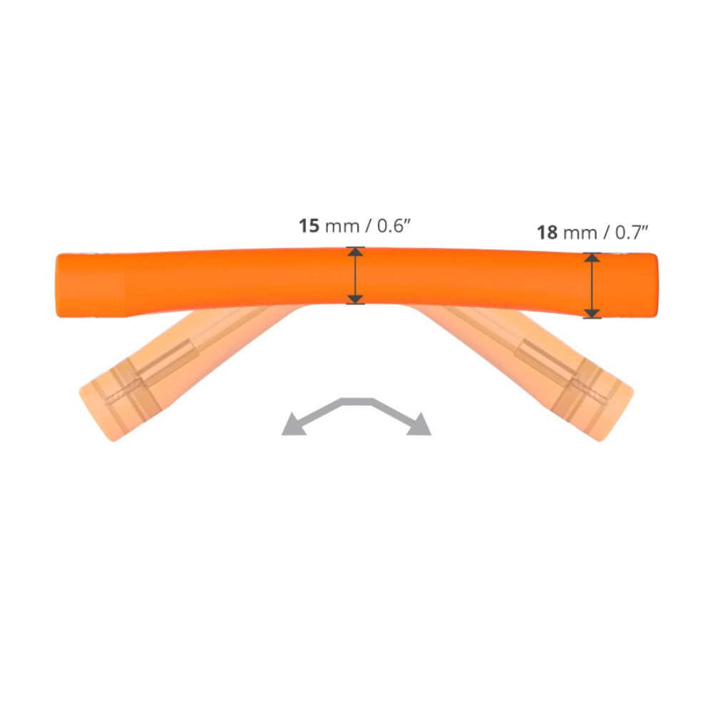 Winderen Gel Bits System doppelt gebrochenes Stangengebiss orange