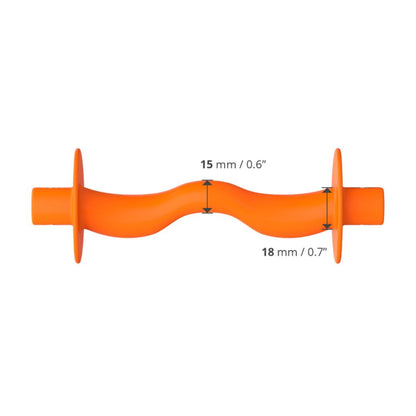 Winderen Gel Bits System Portiertes Stangenmundstück mit Gebissscheiben orange