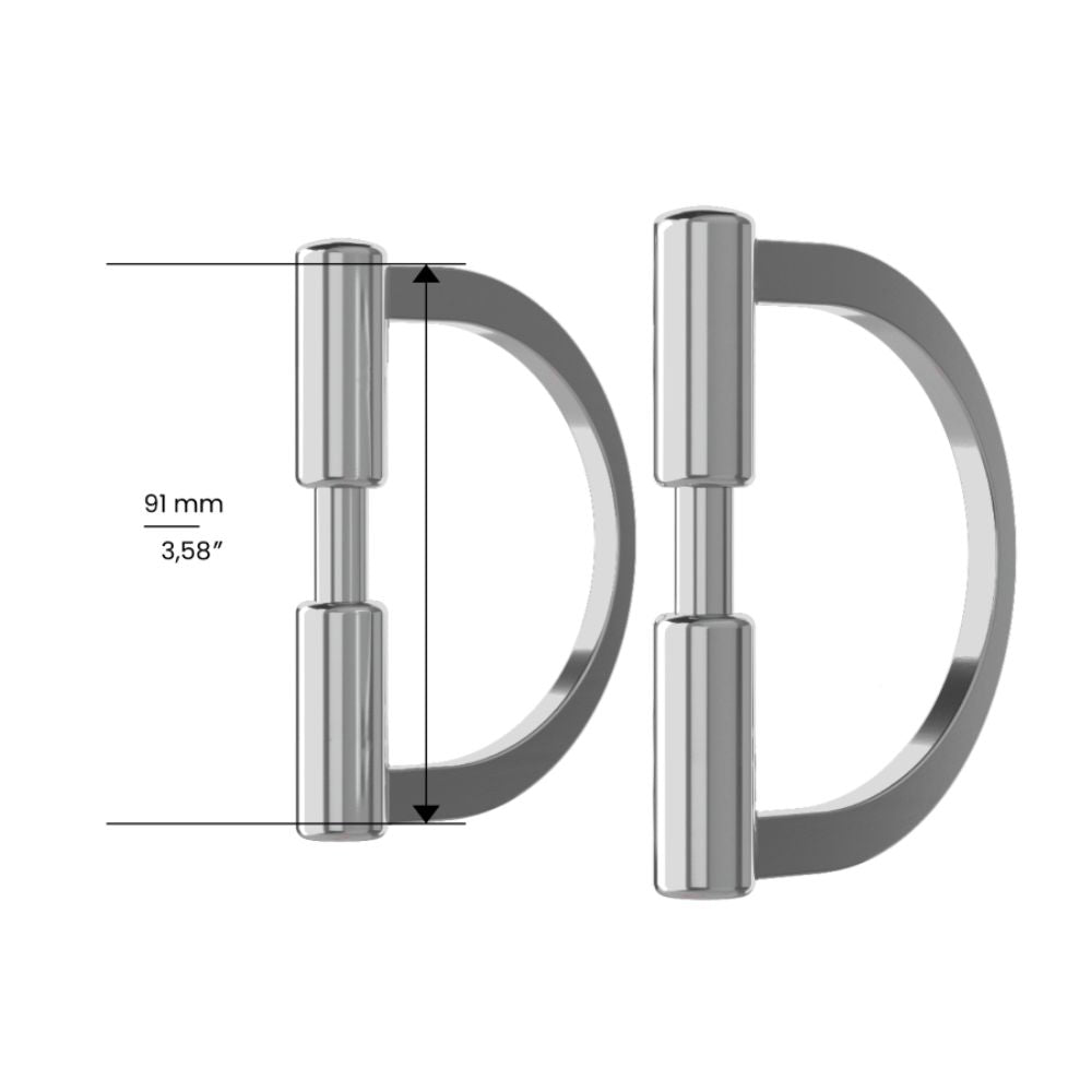 Winderen Gel Bits System Seitenteile D-Ring mit großen Ringen