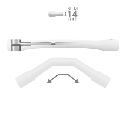 Winderen Gel Bits System doppelt gebrochenes Stangenmundstück Slim weiß