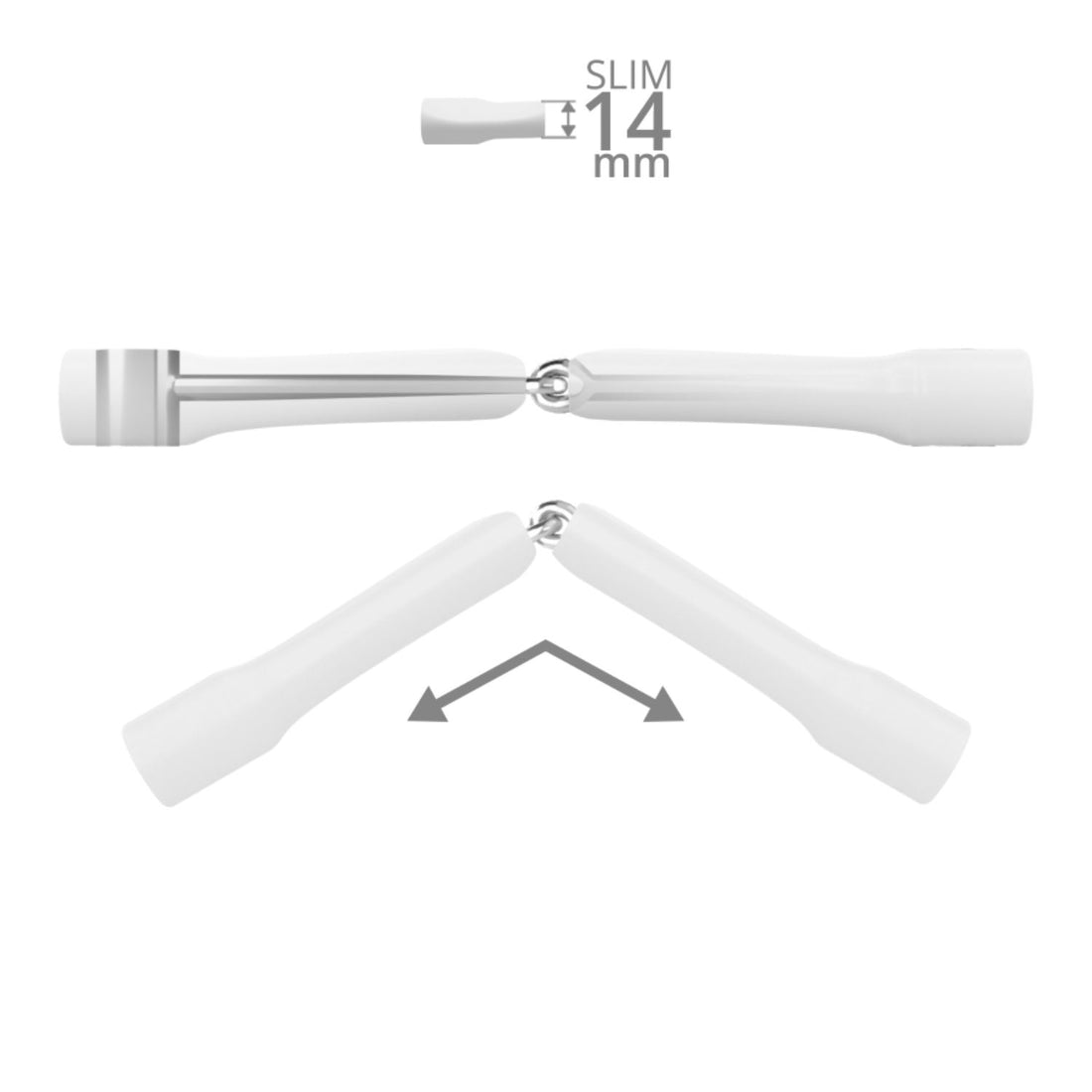 Winderen Gel Bits System einfach gebrochenes Mundstück Slim weiß