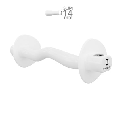 Winderen Gel Bits System Portiertes Stangenmundstück mit Gebissscheiben Slim weiß