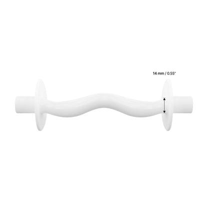 Winderen Gel Bits System Portiertes Stangenmundstück mit Gebissscheiben Slim weiß