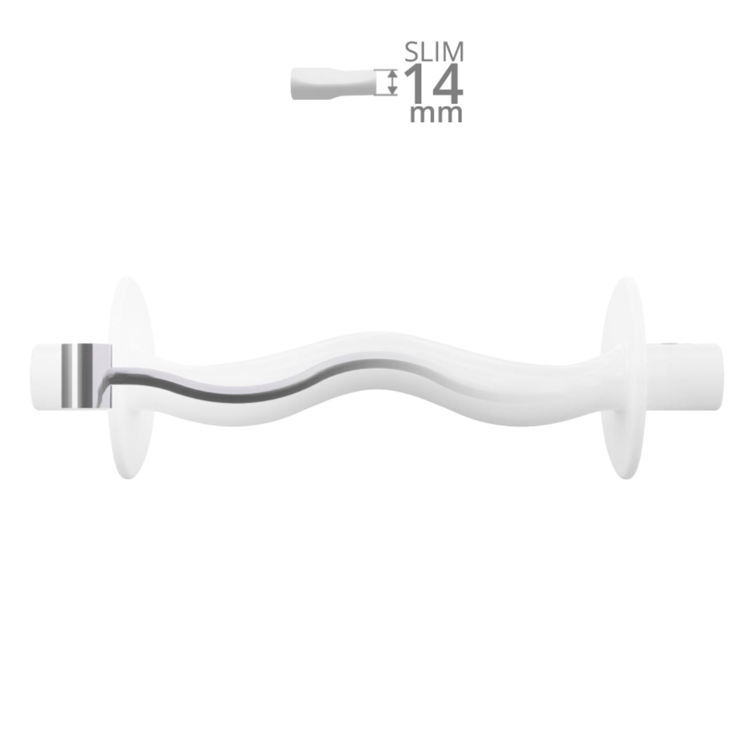 Winderen Gel Bits System Portiertes Stangenmundstück mit Gebissscheiben Slim weiß