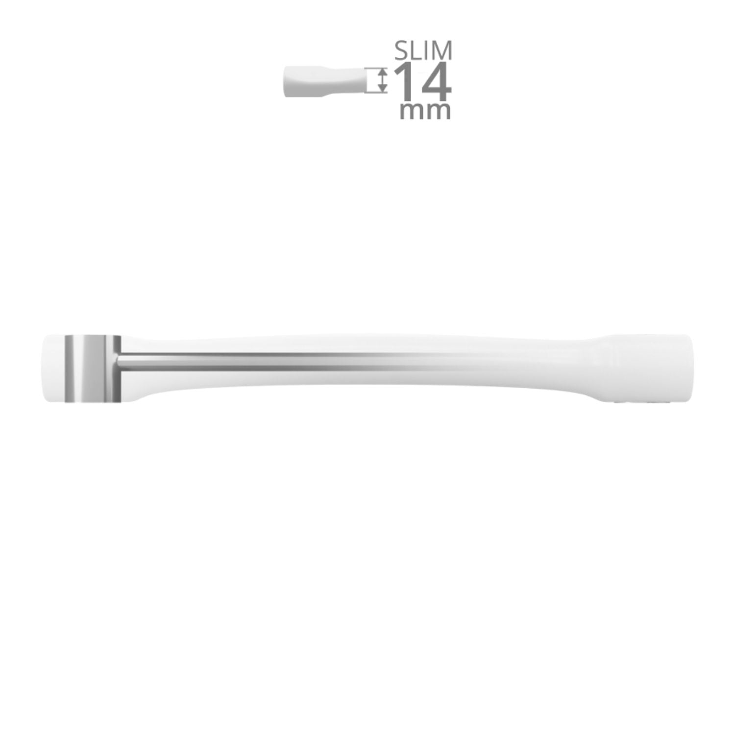 Winderen Gel Bits System starres Stangenmundstück Slim weiß
