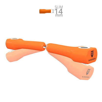 Winderen Gel Bits System einfach gebrochenes Mundstück Slim orange, 14 mm – Foto 1