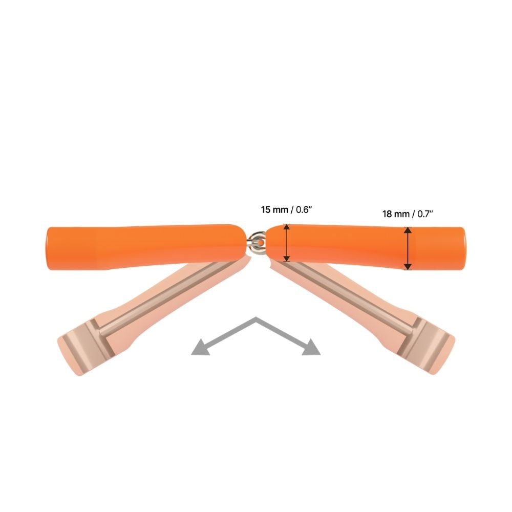 Winderen Gel Bits System einfach gebrochenes Mundstück Slim orange, 14 mm – Foto 2